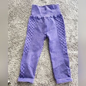 Blue Free People Movement Textured Capri Leggings Size XS